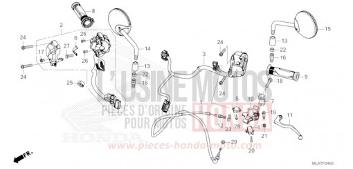 CONTACTEUR DE POIGNEE/LEVIER/CABLE/MIROIR (CMX1100A/A2) CMX1100A2T de 2026